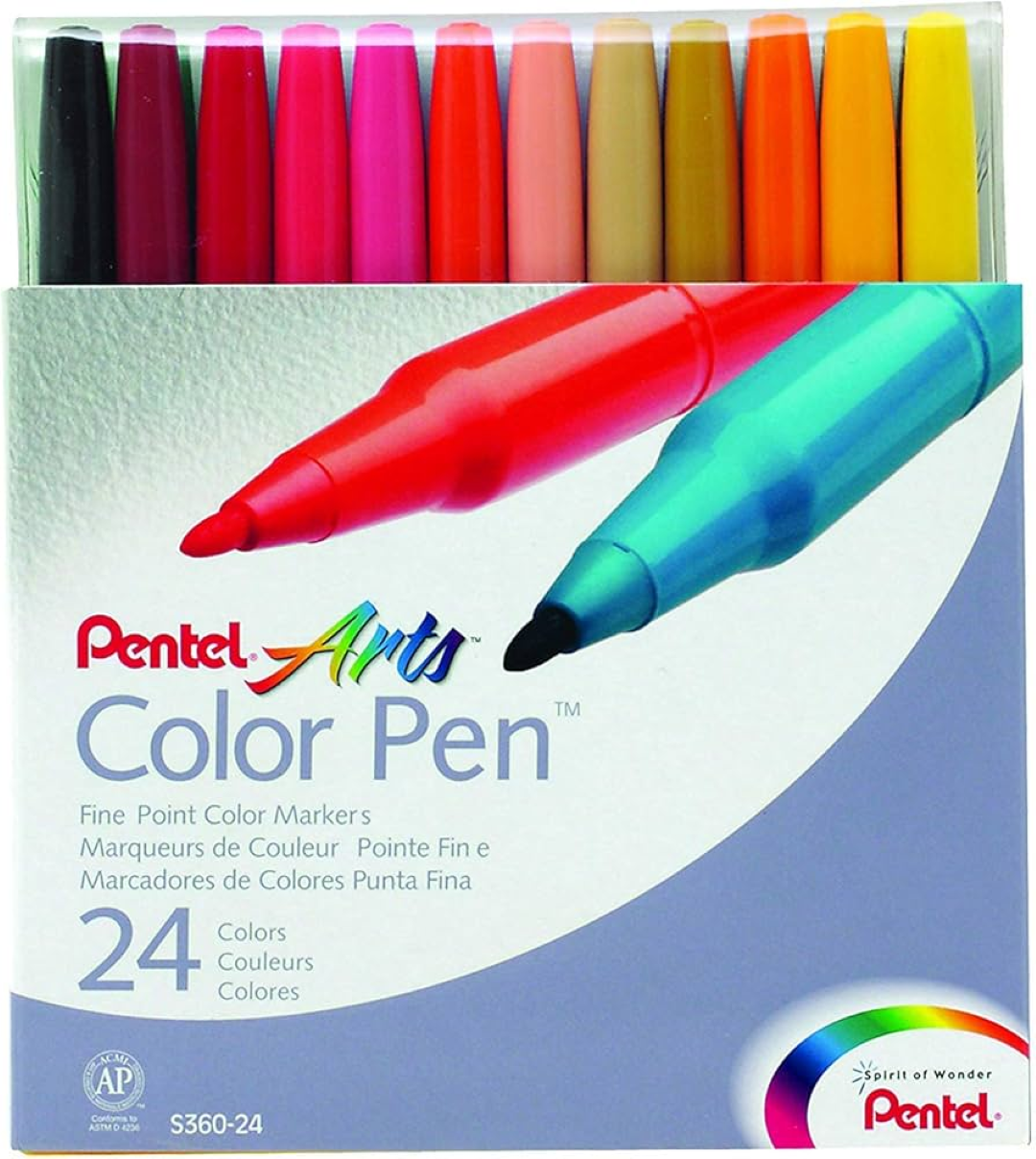 COLOR FIBER TIP PEN 24PCS